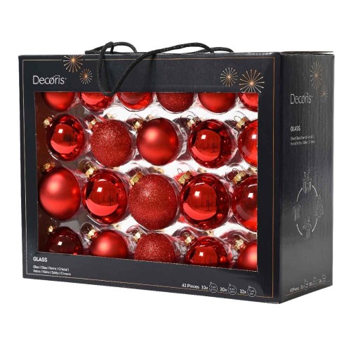 bolas de navidad rojas