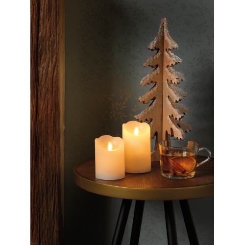 LED candle cream/warm white 15cm