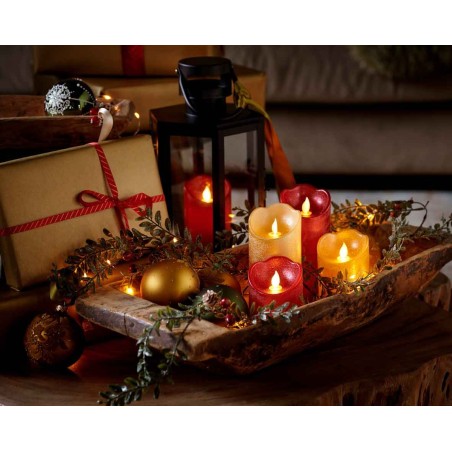 LED candle red 15cm