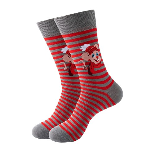 Sock - Grey/red mouse