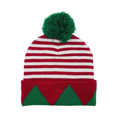 Blinking beanie - Green/red Elf style