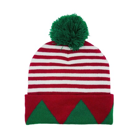 Blinking beanie - Green/red Elf style