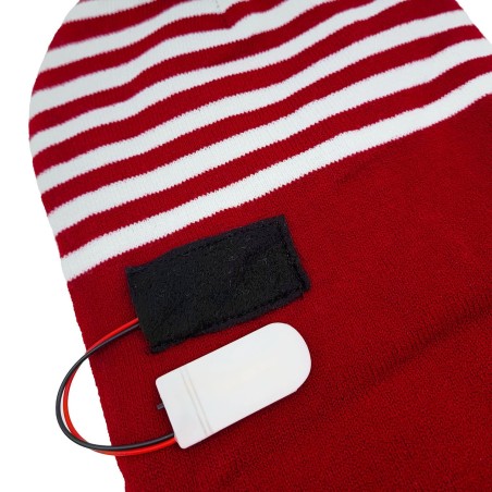 Blinking beanie - Green/red Elf style