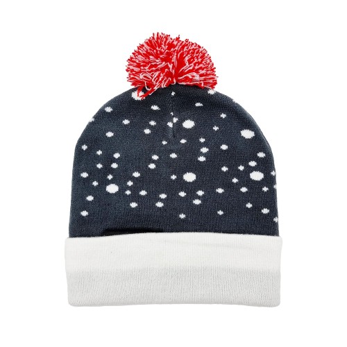 Blinking beanie - Grey w. Rudolph "Let it snow"