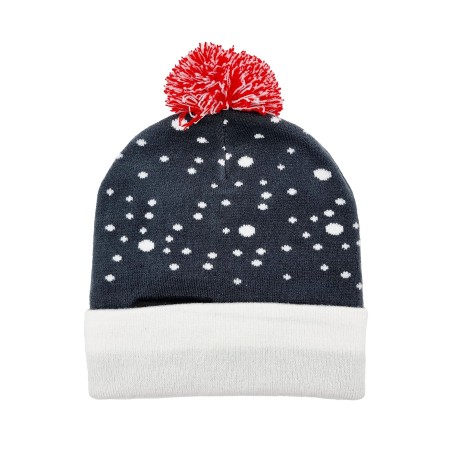 Blinking beanie - Grey w. Rudolph "Let it snow"