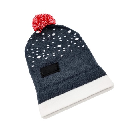 Blinking beanie - Grey w. Rudolph "Let it snow"