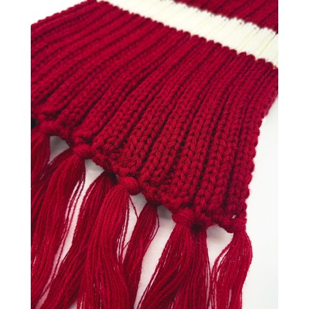 Scarf - Red w. white stripes