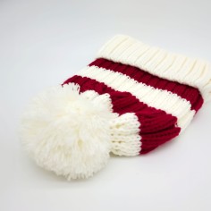 Santa beanie - Red/white striped