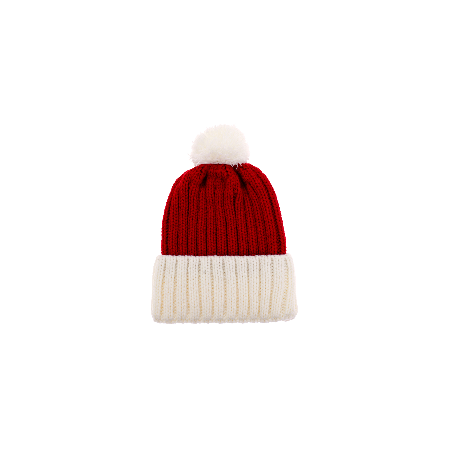 Santa beanie - Red w. white brim