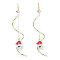 Earring - Swirl w. Santa