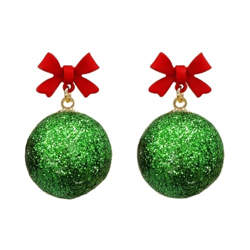 Earring - Green ball