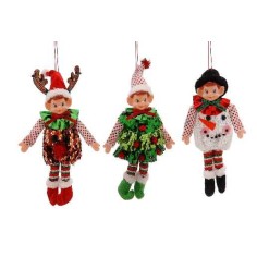 24cm Fabric tree,snowman , deer ornament