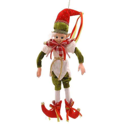 51cm Red green white elf