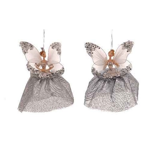 20cm Polyresin ballerina w/wings