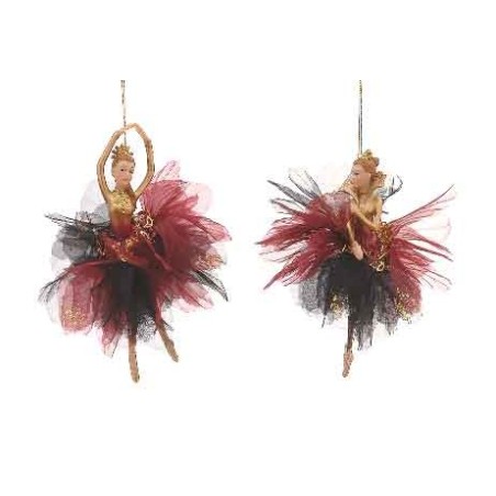 15,20cm burgundy ballerina ornament