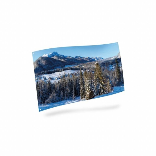 Background Cloth Winter Village 150x75cm