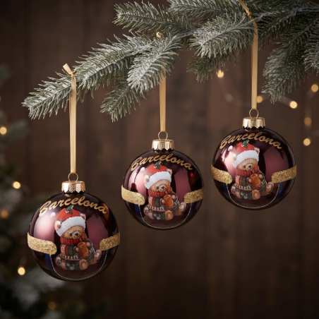 Bola Barcelona Oso Navideño