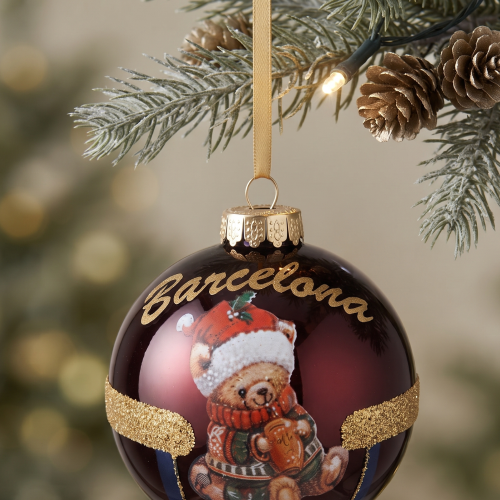 Bola Barcelona Oso Navideño