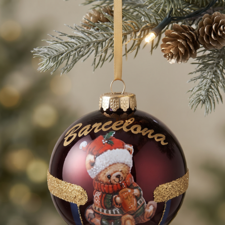 Bola Barcelona Oso Navideño