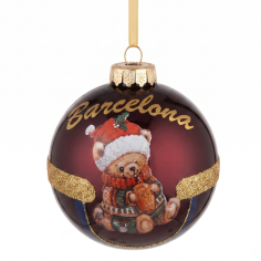 Bola Barcelona Oso Navideño