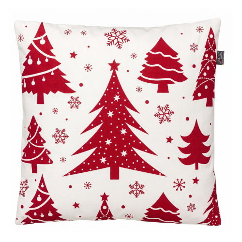 Cushion x-mas tree white - l45xw45xh16cm