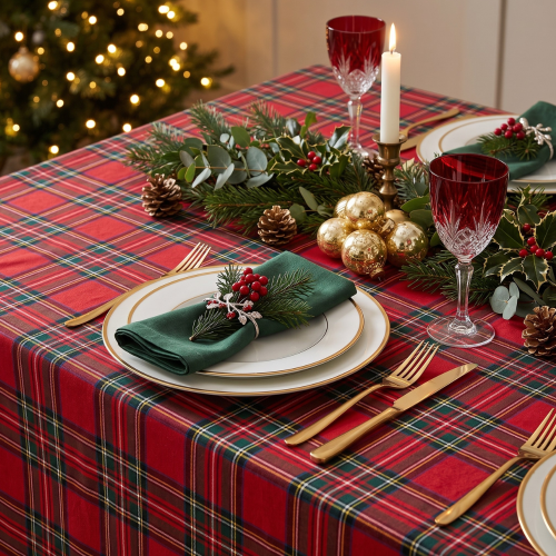 Checkered Tablecloth 250 x 140 cm