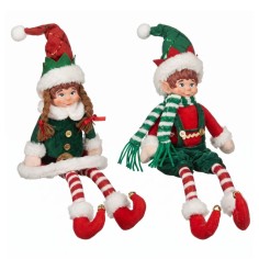 Decoration boy-girl red green 2 assorted