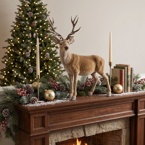 Decoración ciervo marrón