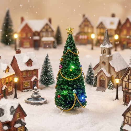 Christmas tree with lights battery operated - h23cm