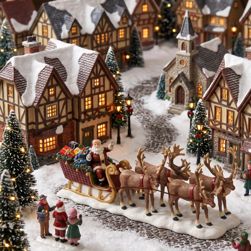 Santa reindeer sledge Luville