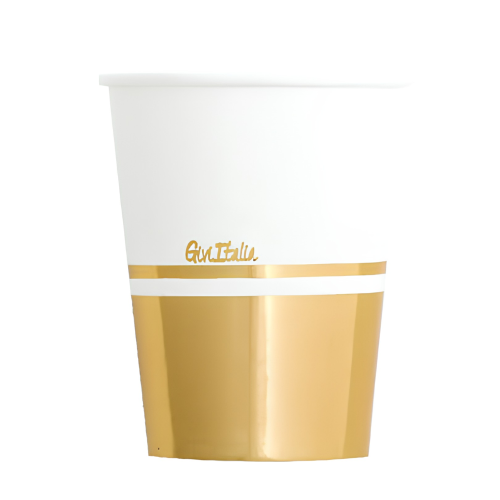 8 Gold Liberty cardboard cups