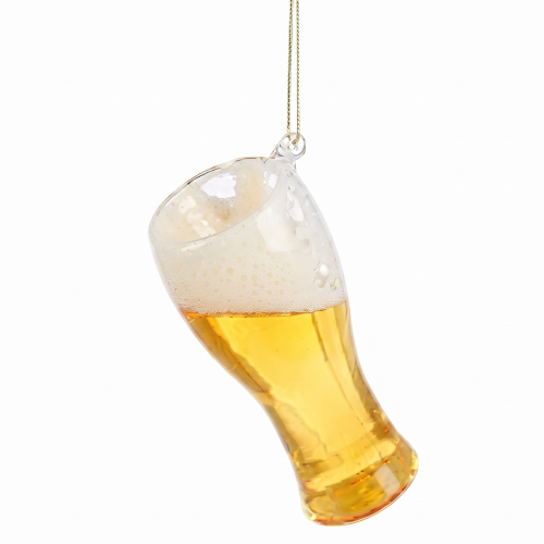 Adorno Vaso de cerveza amarilla