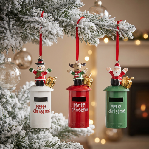 Adornos Papá Noel, Muñeco de Nieve y Reno