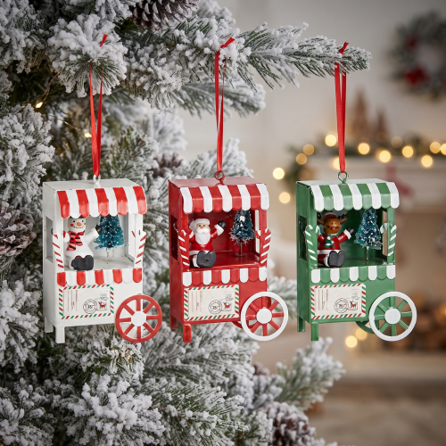 Adornos de Puestos de Mercado Navideño