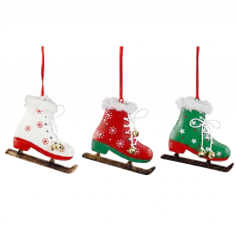 Adornos Navideños de Patines de Hielo