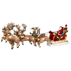 Santa with his elves in a sleigh Luville