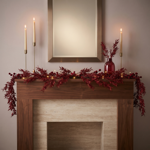 Garland leaves red 180cm