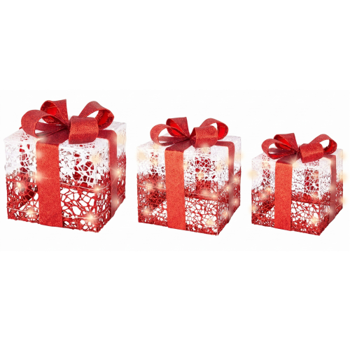 Caja de regalo con micro LED y lazo