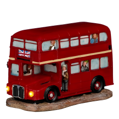 Red double-decker battery operated