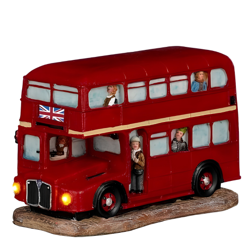 Red double-decker battery operated
