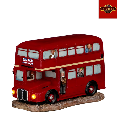 Red double-decker battery operated