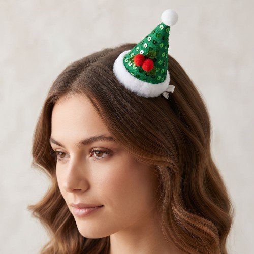 Clip Gorro de Papá Noel Verde