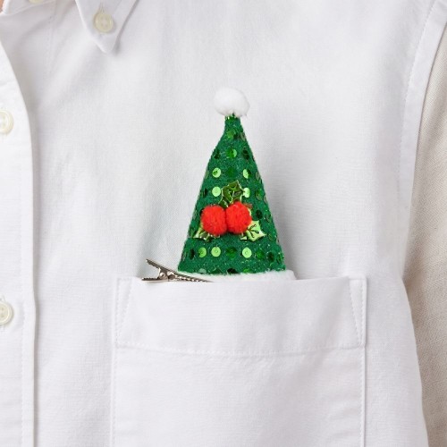 Clip Gorro de Papá Noel Verde