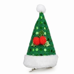 Clip Gorro de Papá Noel Verde