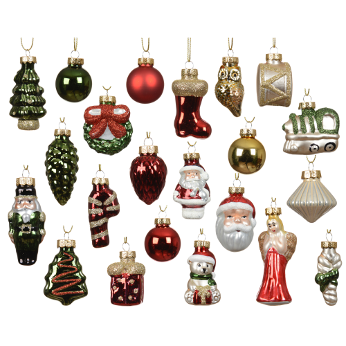 Calendario de Adviento 24 Figuras de Cristal