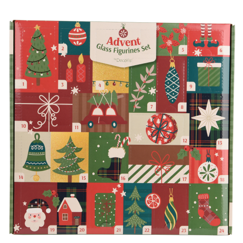 Calendario de Adviento 24 Figuras de Cristal