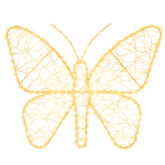 Mariposa Luminosa de Metal Micro LED 240