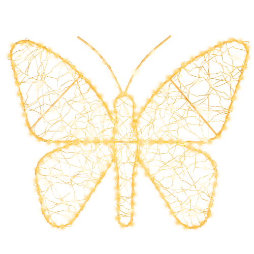 Mariposa Luminosa de Metal Micro LED 240