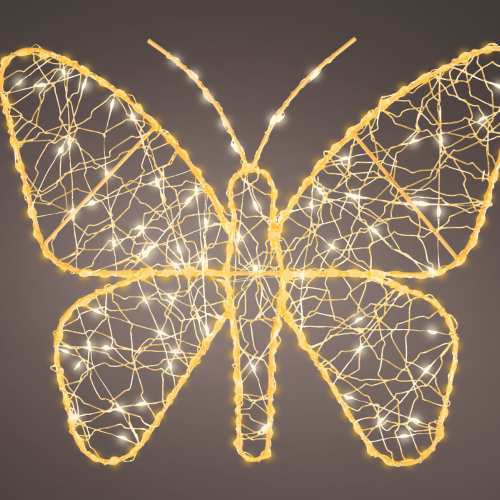 Mariposa Luminosa de Metal Micro LED 240