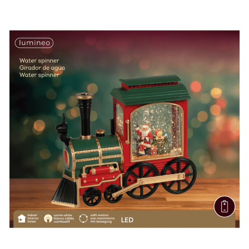 Tren Navideño con Efecto Vórtice de Agua